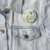 カスタマイズ可能な白い花嫁の花束ボタン- 缶バッジ (インサイチュ)