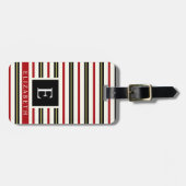 カスタマイズ可能な白い黒の赤い黄色の金ゴールド線 ラゲッジタグ (正面横)