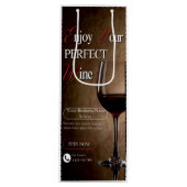 カスタマイズ可能な白と黒のエレガントなミニマルワイン ワインギフトバッグ (正面)