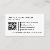 カスタマイズ可能な白と黒のプロフェッショナル 名刺 (裏面)