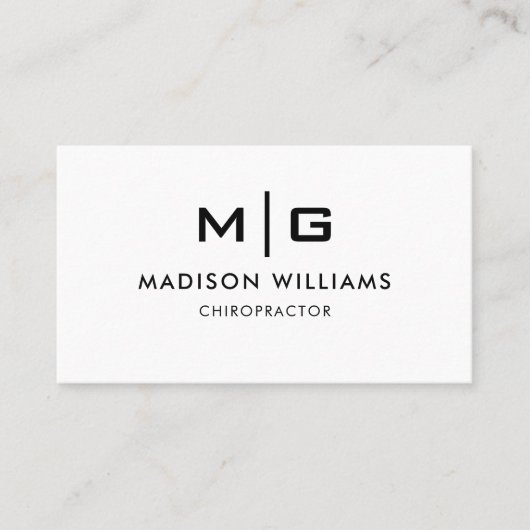 カスタマイズ可能な白と黒のプロフェッショナル 名刺 (正面)