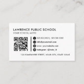 カスタマイズ可能な白と黒のプロフェッショナル 名刺 (裏面)