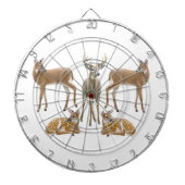 カスタマイズ可能な白によって後につかれるシカの投げ矢板 ダーツボード (正面)