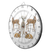 カスタマイズ可能な白によって後につかれるシカの投げ矢板 ダーツボード (正面右)