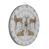 カスタマイズ可能な白によって後につかれるシカの投げ矢板 ダーツボード (正面左)