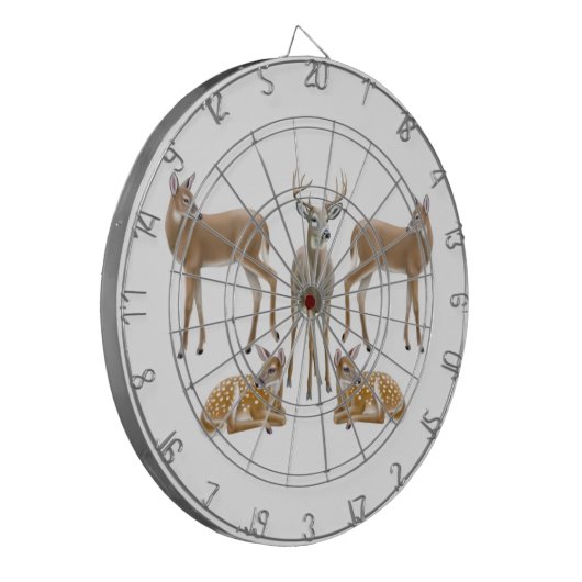 カスタマイズ可能な白によって後につかれるシカの投げ矢板 ダーツボード (正面左)