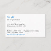 カスタマイズ可能な白の基本名刺 名刺 (正面)