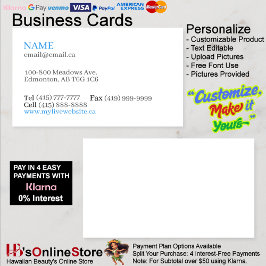 カスタマイズ可能な白の基本名刺 名刺