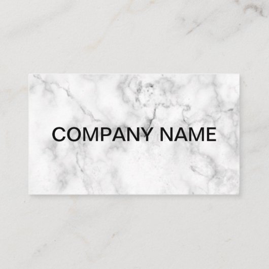 カスタマイズ可能な白大理石の名刺 名刺 (裏面)