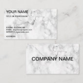 カスタマイズ可能な白大理石の名刺 名刺 (正面/裏面)