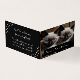 カスタマイズ可能な白折り名刺 名刺