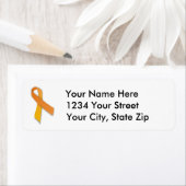 カスタマイズ可能な白血病リボン住所 シール (インサイチュ)