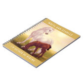 カスタマイズ可能な白馬とフォアール ノートブック (左側)