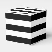 カスタマイズ可能な白黒のストライプのお願いボックス フェイバーボックス (正面サイド)