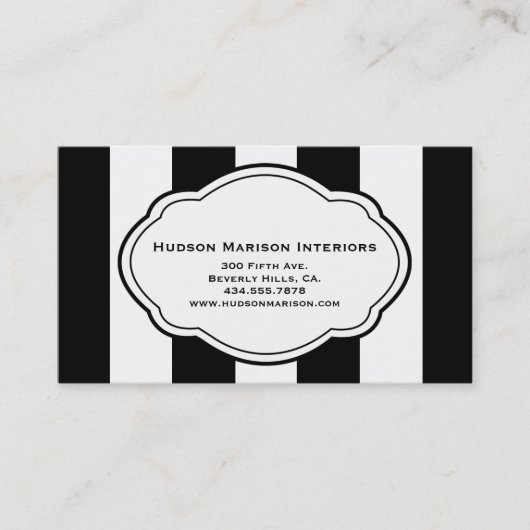 カスタマイズ可能な白黒の名刺 名刺 (正面)