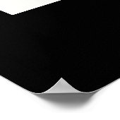 カスタマイズ可能な白黒スポーツ番号デザイン ポスター (角)