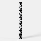 カスタマイズ可能な白黒パタアーガイルーン iPhoneケース (右側面)