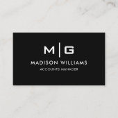 カスタマイズ可能な白黒プロフェッショナル 名刺 (正面)