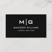 カスタマイズ可能な白黒プロフェッショナル 名刺 (正面)