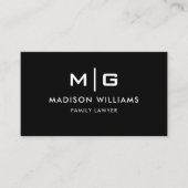 カスタマイズ可能な白黒プロフェッショナル 名刺 (正面)