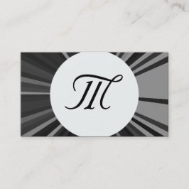 カスタマイズ可能な白黒モノグラム名刺 名刺