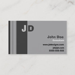 カスタマイズ可能な白黒モノグラム名刺 名刺