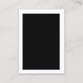 カスタマイズ可能な白黒モノグラム名刺 名刺 (裏面)