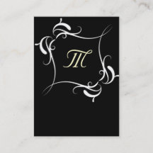 カスタマイズ可能な白黒モノグラム名刺