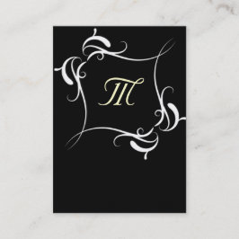 カスタマイズ可能な白黒モノグラム名刺 名刺