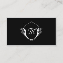 カスタマイズ可能な白黒モノグラム名刺