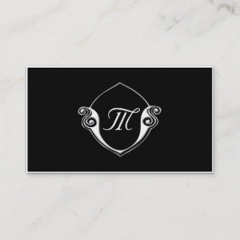 カスタマイズ可能な白黒モノグラム名刺 名刺