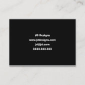 カスタマイズ可能な白黒モノグラム名刺 名刺 (裏面)