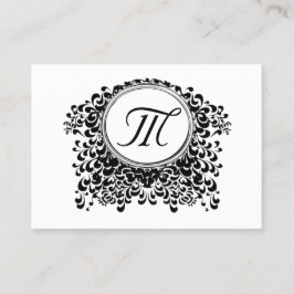カスタマイズ可能な白黒モノグラム名刺 名刺
