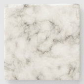 カスタマイズ可能な白黒大理石仕上げ ストーンコースター (正面)