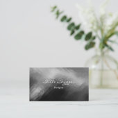 カスタマイズ可能な白黒抽象美術 名刺 (スタンド正面)