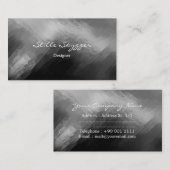 カスタマイズ可能な白黒抽象美術 名刺 (正面/裏面)