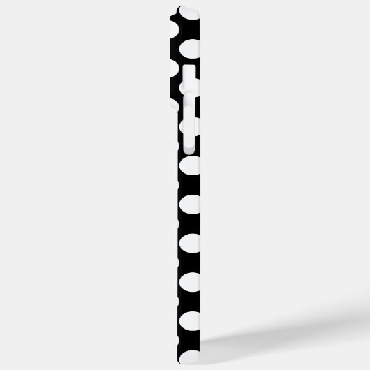 カスタマイズ可能な白黒水玉模様 Case-Mate iPhoneケース (裏面 / 左)