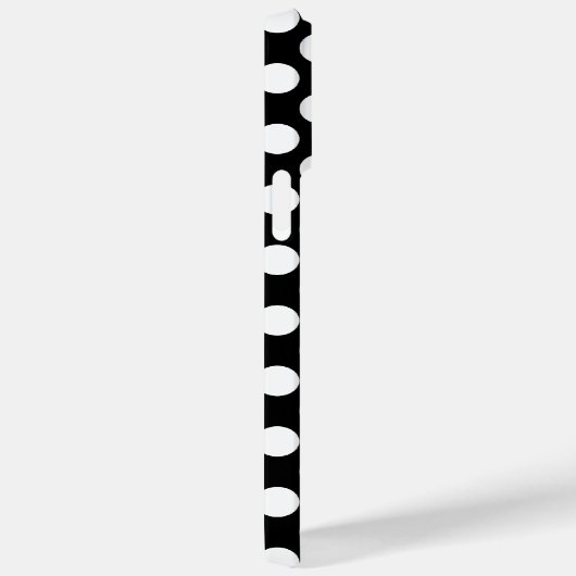 カスタマイズ可能な白黒水玉模様 Case-Mate iPhoneケース (裏面 / 右)