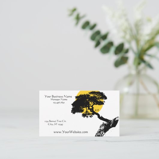 カスタマイズ可能な盆栽 名刺 (スタンド正面)