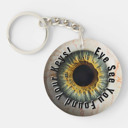 👁️カスタマイズ可能な目の鍵 キーホルダー (正面)