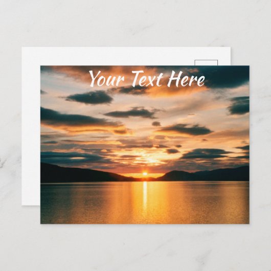 カスタマイズ可能な真夜中の太陽、ノルウェー北部 ポストカード (正面/裏面)