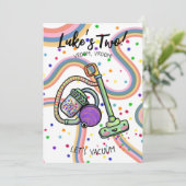 カスタマイズ可能な真空パーティー誕生日招待状 招待状 (スタンド正面)