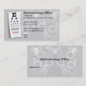 カスタマイズ可能な眼科名刺 予約カード (正面/裏面)