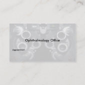 カスタマイズ可能な眼科名刺 予約カード (裏面)