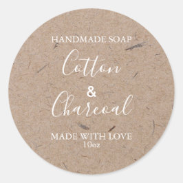 カスタマイズ可能な石けんラベル素朴クラフト紙 ラウンドシール