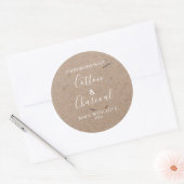 カスタマイズ可能な石けんラベル素朴クラフト紙 ラウンドシール (封筒)