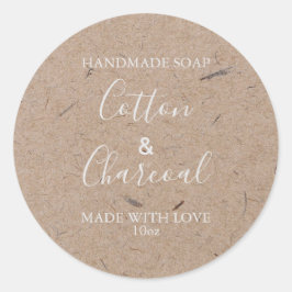 カスタマイズ可能な石けんラベル素朴クラフト紙 ラウンドシール