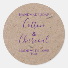 カスタマイズ可能な石けんラベル素朴クラフト紙 ラウンドシール