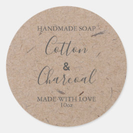 カスタマイズ可能な石けんラベル素朴クラフト紙 ラウンドシール