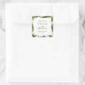 カスタマイズ可能な石けんラベル花のパターン葉の スクエアシール (バッグ)